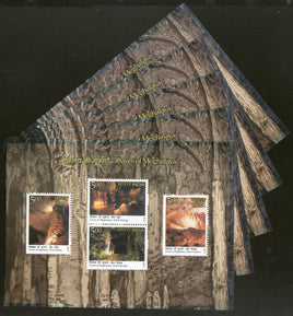 India 2017 Caves of Meghalaya Rock Mountain Nature M/s x5 MNH - Phil India Stamps