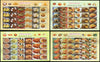 India 2017 Indian Cuisine Regional Festival Foods Meals Set of 4 Sheetlets MNH