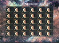 India 2018 The Solar System Space Science Mars Mercury Jupiter Venus SUN Set of 8 Sheetlets MNH