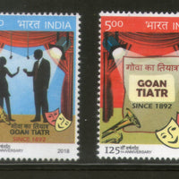 India 2018 Goan Tiatr Musical Theatre Dramas Culture Mask 2v MNH - Phil India Stamps