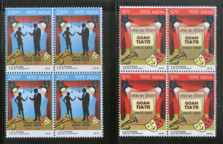 India 2018 Goan Tiatr Musical Theatre Dramas Culture Mask 2v BLK/4 MNH - Phil India Stamps