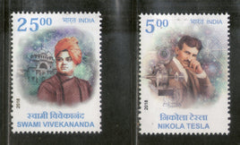 India 2018 India Serbia Joints Issue Nicola Tesla Swami Vivekananda 2v MNH