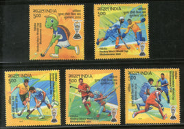 India 2018 Odisha Men’s Hockey World Cup Turtle Sports Sikhism Set of 5v MNH
