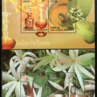 India 2019 Indian Perfumes Sandalwood & Jasmine Flower Fragrance Stamps M/s MNH