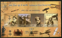 India 2019 Indians in 1st World War Battle Field Memorials Aviation Military Set of 4 M/s MNH