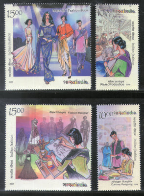 India 2019 Indian Fashion Concept to Consumer Costumes Culture Textile 4v MNH