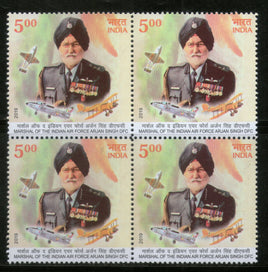 India 2019 Air Force Marshal Arjan Singh DFC Sikhism BLK/4 MNH