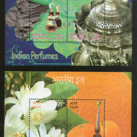 India 2019 Indian Perfumes Agarwood Orange Blossom Flower Fragrance Stamps M/s MNH