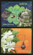 India 2019 Indian Perfumes Agarwood Orange Blossom Flower Fragrance Stamps M/s MNH