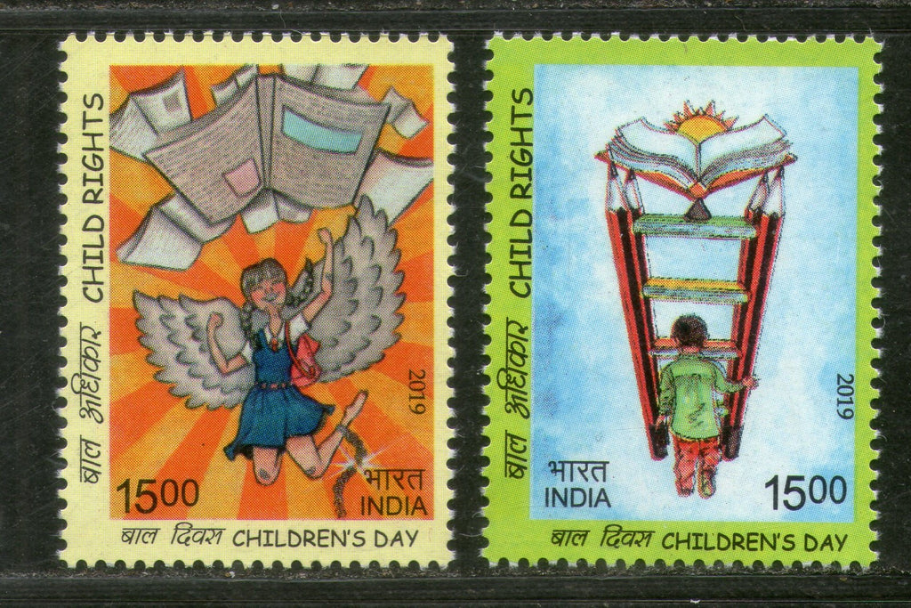 India 2019 Child Rights Children's Day Painting 2v MNH