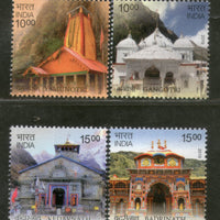 India 2019 Char Dham Temples Uttarakhand Hindu Mythology Architecture 4v MNH