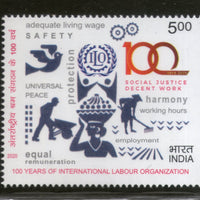 India 2020 ILO 100 Years of International Labour Organization 1v MNH