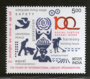 India 2020 ILO 100 Years of International Labour Organization 1v MNH