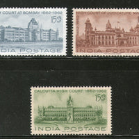 India 1962 Centenary of High Courts Architecture Phila-372-74 MNH