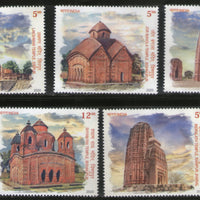 India 2020 Terracotta Temples Architecture 7v MNH