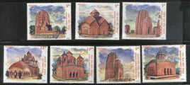 India 2020 Terracotta Temples Architecture 7v MNH
