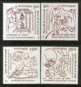 Inde 2020 Mahatma Gandhi 151e anniversaire de naissance 4v MNH