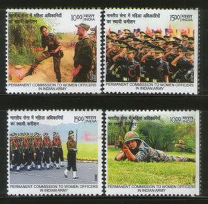 India 2022 Permanent Commission To Women Officers In Indian Army Military 4v MNH