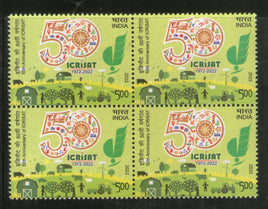 Inde 2022 50e anniversaire de l'ICRISAT BLK/4 MNH