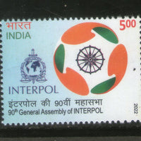 India 2022 90th General Assembly of INTERPOL 1v MNH