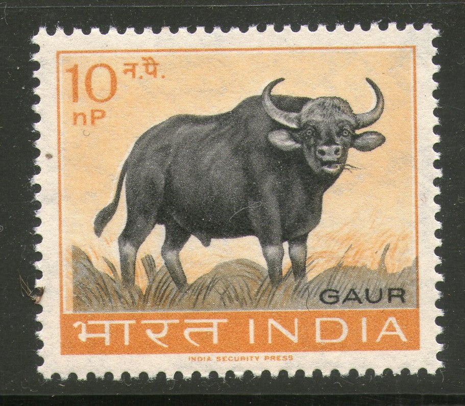 India 1963 Animal Wildlife - Gaur Bison Phila-388 MNH