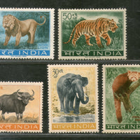 India 1963 Wildlife Preservation Tiger Elephant Lion Panda Animals Phila 392a MNH