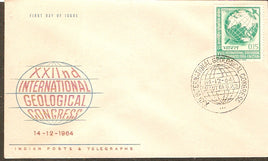 India 1964 Geological Congress Phila-410 FDC