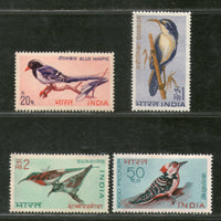India 1968 Indian Birds Woodpecker Magpie 4v Phila 479a MNH