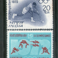 India 1972 Munich XX Olympic Games Sport 2v Phila-551a MNH