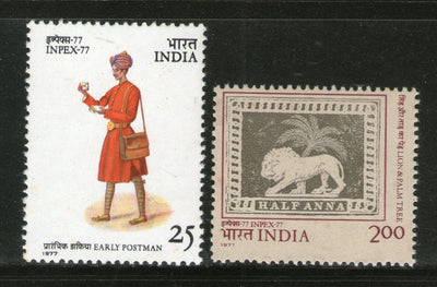 India 1977 INPEX Philatelic Exhibition Phila-733-34 MNH