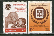 India 1979 International Year of the Child Mahatma Gandhi Phila-784-85 MNH
