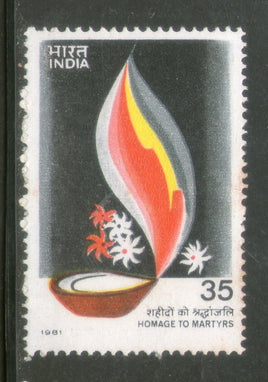 India 1981 Homage to Martyrs  Phila-848 1v MNH