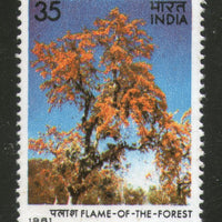 India 1981 Indian Trees - Palash Plant Flower Flora Phila-861 MNH