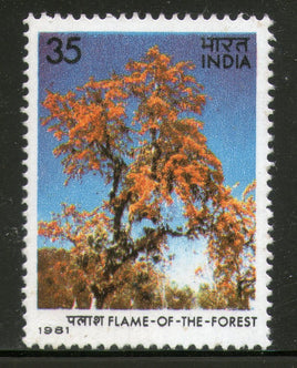 India 1981 Indian Trees - Palash Plant Flower Flora Phila-861 MNH