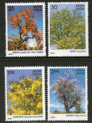 India 1981 Indian Flowering Trees Phila-864a 4v MNH