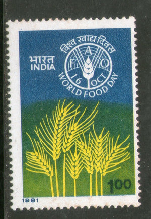 India 1981 World Food Day Agriculture Phila-865 MNH