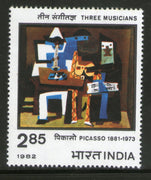 India 1982 Three Musician Pablo Picasso Painting Phila-884 MNH