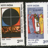 India 1982 Festival of India Contemporary Art Painting Phila-897-98 MNH