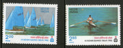 India 1982 Asian Games Yachting Rowing Sport Phila-912-13 MNH