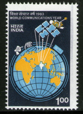 India 1983 World Communication Year Satellite Phila-932 MNH