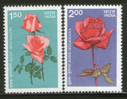 India 1984 Indian Roses Flowers Flora Tree Plant Phila-989a 2v MNH