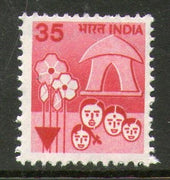 India 1982 6th Def. Series -35p Family Planning WMK Up Right Phila-D123/SG927ab MNH - Phil India Stamps