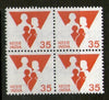 India 1987 7th Def. Series -35p Family WMK Up Right BLK4 Phila-D145 / SG1211 MNH - Phil India Stamps