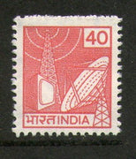 India 1988 7th Def. Series - 40p TV Broadcast WMK To Left Phila-D146 / SG1212a MNH - Phil India Stamps