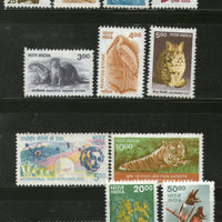 India 2000-2 9th Def. Series Nature Heritage Animals Einstein Phila-D160-71 MNH - Phil India Stamps