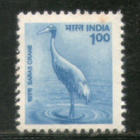 India 2000 9th Definitive Series -1Re Saras Crane Bird Wildlife 1v Phila-D162 MNH - Phil India Stamps