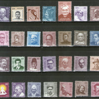 India 2015 Makers of India Definitive Series Gandhi Ramanujan Bose Nehru Tagore 28v MNH