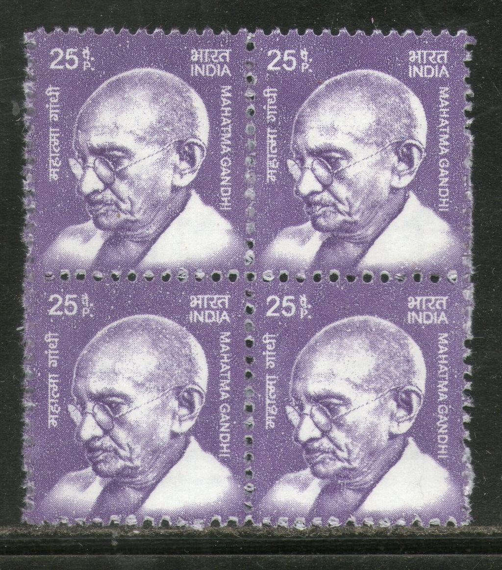 India 2016 11th Def. Series Makers of India 25p Mahatma Gandhi Phila D186 BLK/4 MNH