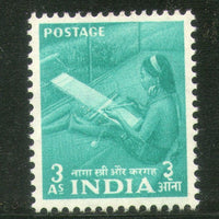 India 1955 2nd Definitive Series Five Year Plan - 3As Handloom 1v Phila-D25 MNH - Phil India Stamps