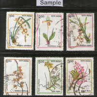 India 1991 Orchids of India 6v Phila-1307a Used Set